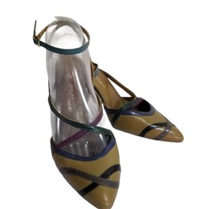 Beverly Feldman ankle strap Heels sz 7.5